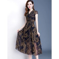 健凡服飾折扣女裝 中淑連衣裙 品牌庫存服裝尾貨批發(fā)