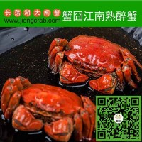 蟹囧原生態(tài)長蕩湖醉蟹采用香草裹扎螃蟹后清蒸