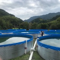 帆布魚池_用帆布做養(yǎng)魚水池的好處 圓形高密度鍍鋅板養(yǎng)殖池