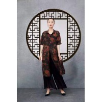 香云紗連衣裙LIXIE香云紗夏國風刺繡 電商直播尾貨女裝批發(fā)