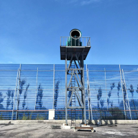 建筑工地煤場遠射程噴霧機 風送式全自動除塵霧炮機50米